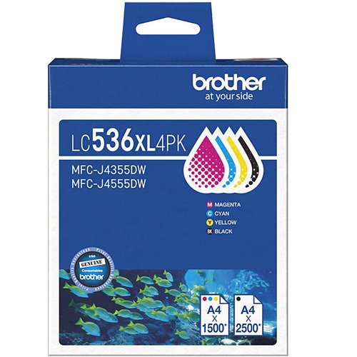 4 Pack Brother LC536XL Genuine Ink Cartridges 4 Pack Brother LC536XL Genuine Ink Cartridges