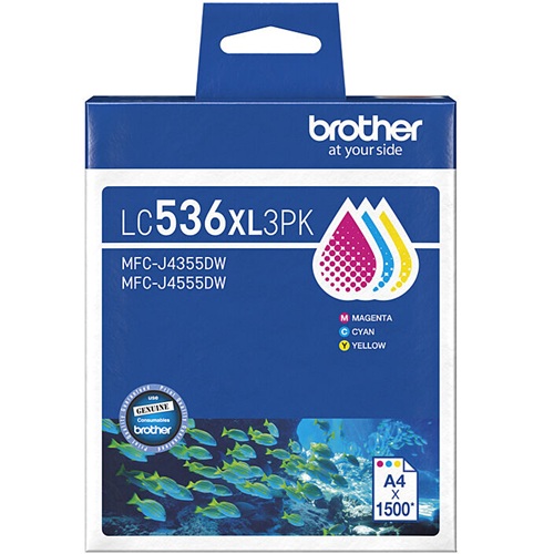 3 Pack Brother LC536XL Genuine Ink Cartridges 3 Pack Brother LC536XL Genuine Ink Cartridges