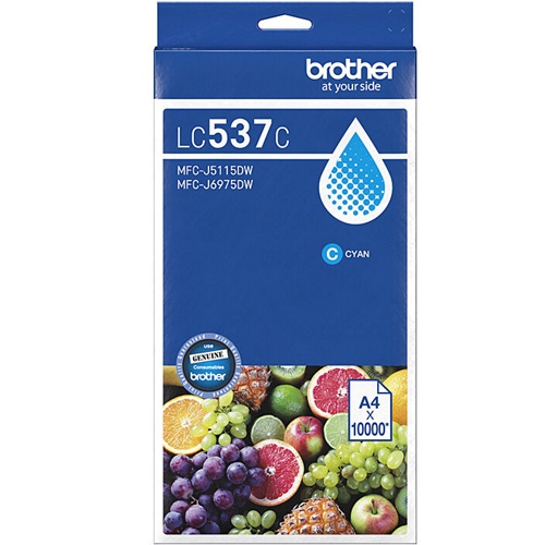 Brother LC537C Cyan Genuine Ink Cartridge Brother LC537C Cyan Genuine Ink Cartridge