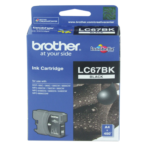 Brother LC67BK Black Genuine Ink Cartridge