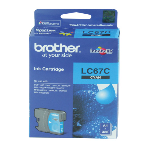Brother LC67C Cyan Genuine Ink Cartridge