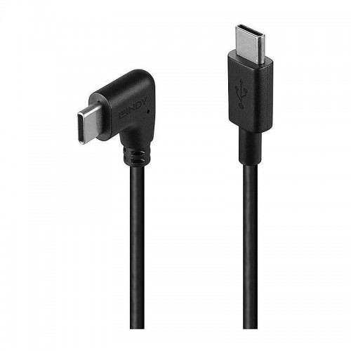 Lindy 0.5m USB 2.0 Type C Cable, 90 degrees Right Angle