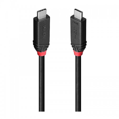 Lindy 2m USB4 240W Type C Cable - Black Line Lindy 2m USB4 240W Type C Cable - Black Line