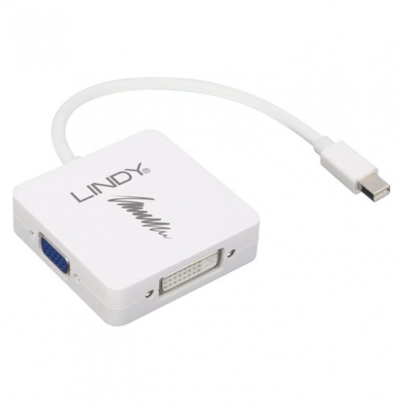 Lindy Mini DisplayPort 1.2 to HDMI - VGA & DVI-D Converter Lindy Mini DisplayPort 1.2 to HDMI - VGA & DVI-D Converter