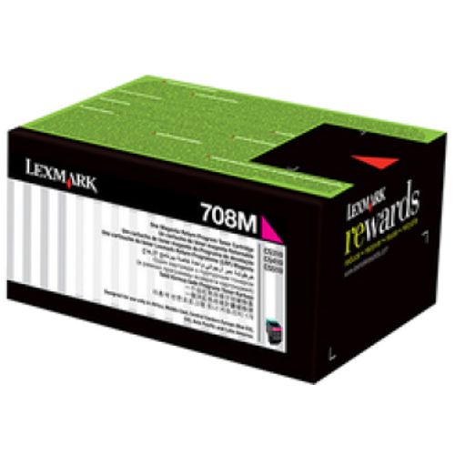 Lexmark 708H Magenta High Yield Genuine Toner Cartridge (70C8HM0)