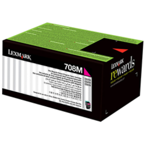 Lexmark 708X Magenta Extra High Yield Genuine Toner Cartridge (70C8XM0)