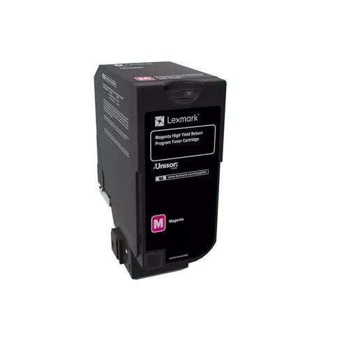 Lexmark 74C6HM0 Magenta High Yield Genuine Toner Cartridge