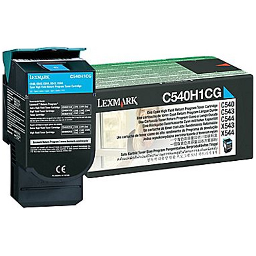 Lexmark C540H1CG Cyan High Yield Genuine Toner Cartridge