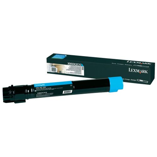 Lexmark X950X2CG Cyan Extra High Yield Genuine Toner Cartridge