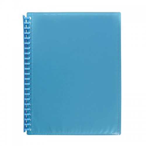 Marbig Clearview Refillable Display Book 20 Pocket Translucent Marine