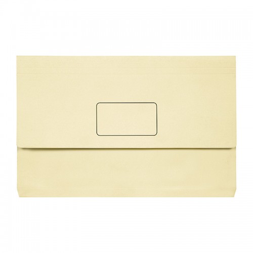 Marbig Slimpick Foolscap Document Wallet Bright Buff - Pack of 10
