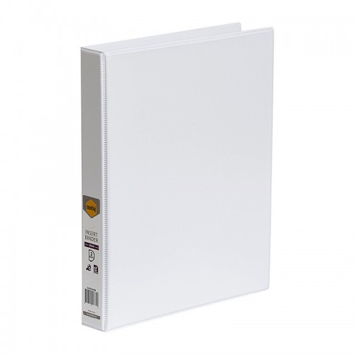 Marbig Clearview Insert Binder A4 25mm 2D Rings White Marbig Clearview Insert Binder A4 25mm 2D Rings White