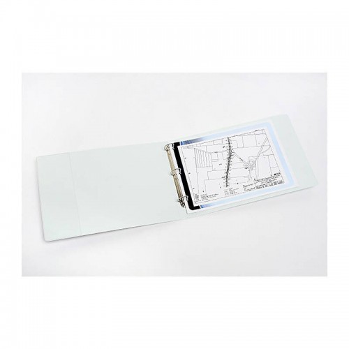 Marbig Clearview Insert Binder A3 Landscape 50mm 3D Rings White