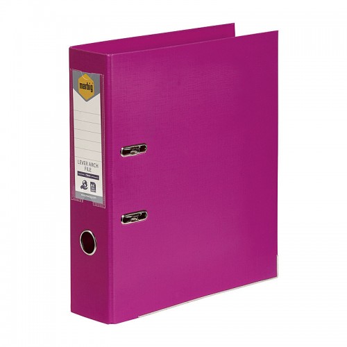 Marbig Lever Arch File A4 PE Pink