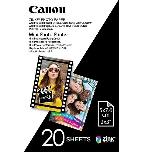 Canon MP-PP20 2x3 inch Zink Mini Photo Printer Paper