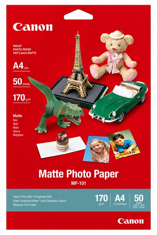 Canon MP-101 A4 Matte Photo Paper 170gsm, 50 Sheets Canon MP-101 A4 Matte Photo Paper 170gsm, 50 Sheets