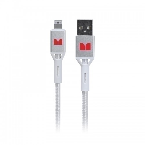 Monster Lightning to USB-A Braided Cable - White 1.2m