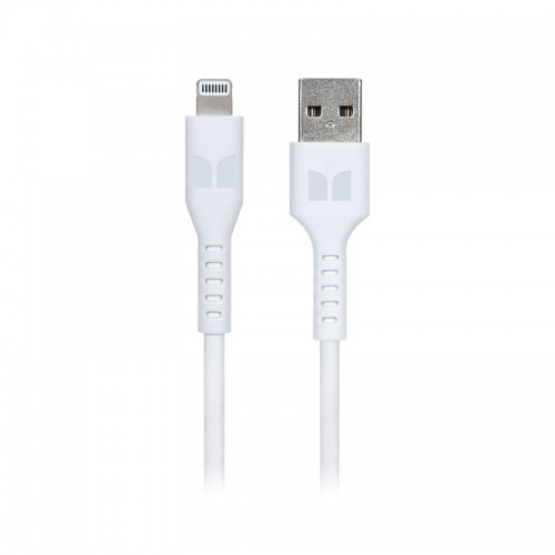 Monster Lightning to USB-A Thermo Plastic Elastometer Cable - White 1.2m