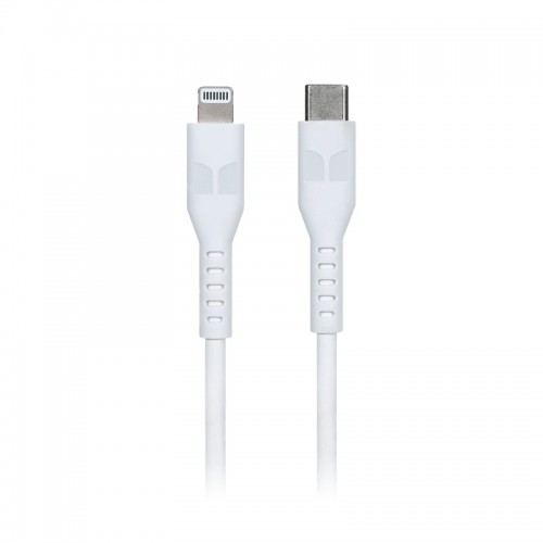 Monster Lightning to USB-C Thermo Plastic Elastometer Cable - White 2m