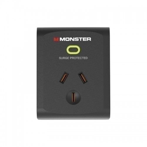 Monster Single Socket Surge Protector - Black