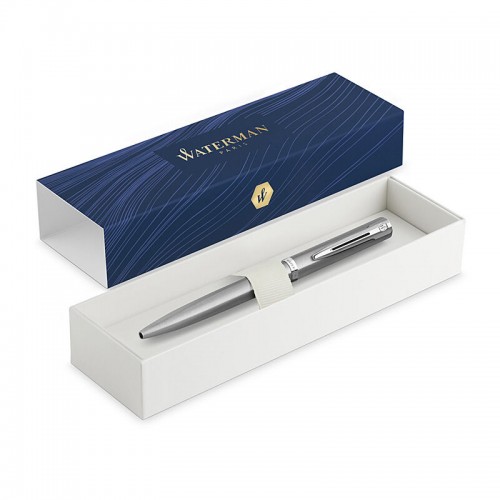 Waterman Impression Ballpoint Pen - Stainless Steel Chrome Trim Medium Waterman Impression Ballpoint Pen - Stainless Steel Chrome Trim Medium