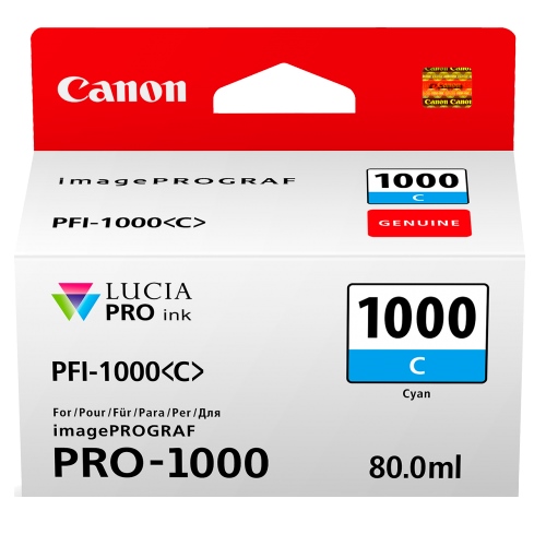 Canon PFI-1000C Cyan Genuine Ink Cartridge