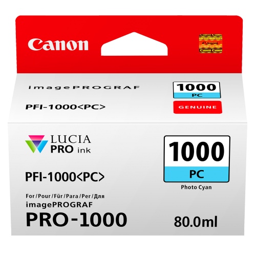 Canon PFI-1000PC Photo Cyan Genuine Ink Cartridge
