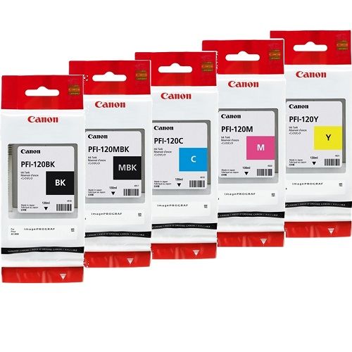 5 Pack Canon PFI-120 Genuine Ink Cartridges