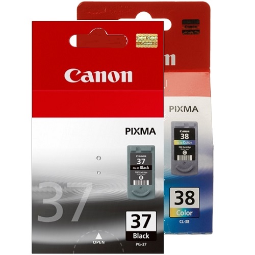 2 Pack Canon PG-37/CL-38 Genuine Ink Cartridges