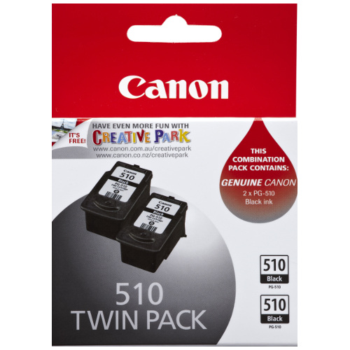 2 Pack Canon PG-510 Genuine Ink Cartridges
