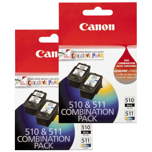 4 Pack Canon PG-510/CL-511 Genuine Ink Cartridges