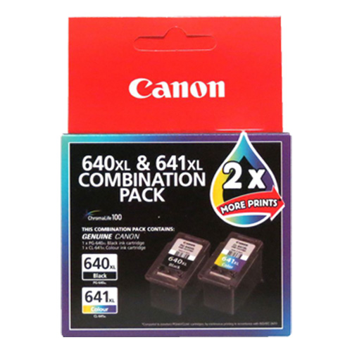 2 Pack Canon PG-640XL/CL-641XL Genuine Ink Cartridges
