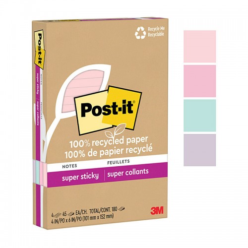 Post-It Super Sticky Wanderlust 101 x 152mm - Pack of 4