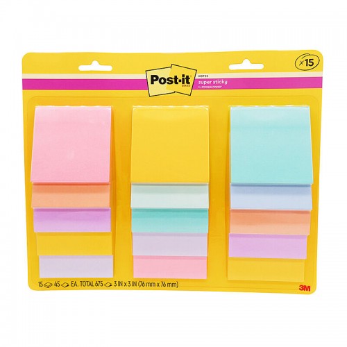 Post-It 654-15 Super Sticky Notes - Pack of 15 Post-It 654-15 Super Sticky Notes - Pack of 15