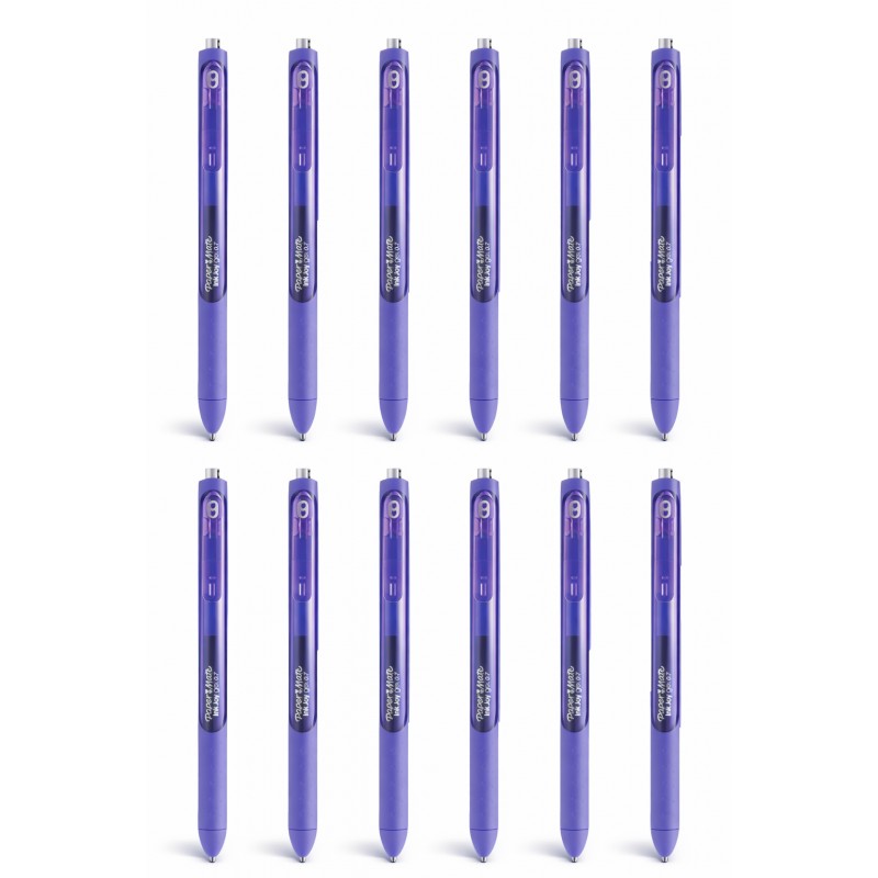 Paper Mate Inkjoy Retractable Gel Pen Purple - Box of 12 Paper Mate Inkjoy Retractable Gel Pen Purple - Box of 12