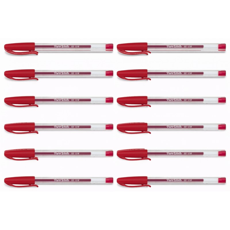Paper Mate InkJoy 100ST Ball Pen Red - Box of 12 Paper Mate InkJoy 100ST Ball Pen Red - Box of 12