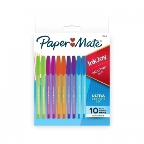 Paper Mate InkJ100ST Ballpoint Pen Fashion - Pack of 10R - Box of 12 - Assorted Colours
