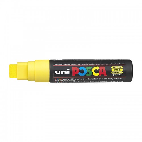 POSCA PC-17K Paint Marker - Broad Chisel Tip - Yellow POSCA PC-17K Paint Marker - Broad Chisel Tip - Yellow