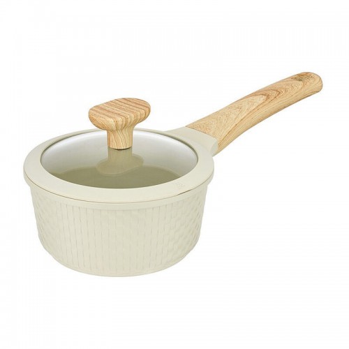 Resto Ran Beige Saucepan with Lid - Diameter 16cm Resto Ran Beige Saucepan with Lid - Diameter 16cm