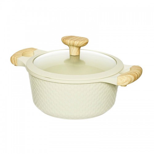 Resto Ran Beige Casserole with Lid - Diameter 20cm Resto Ran Beige Casserole with Lid - Diameter 20cm