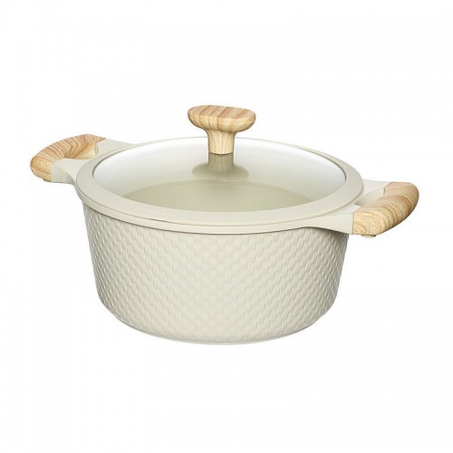 Resto Ran Beige Casserole with Lid - Diameter 24cm Resto Ran Beige Casserole with Lid - Diameter 24cm