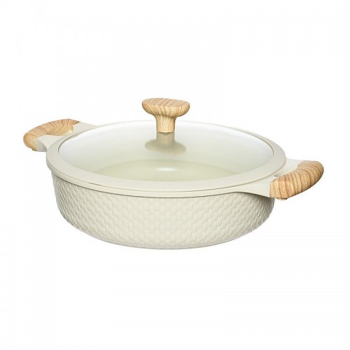 Resto Ran Beige Shallowpot with Lid - Diameter 28cm Resto Ran Beige Shallowpot with Lid - Diameter 28cm