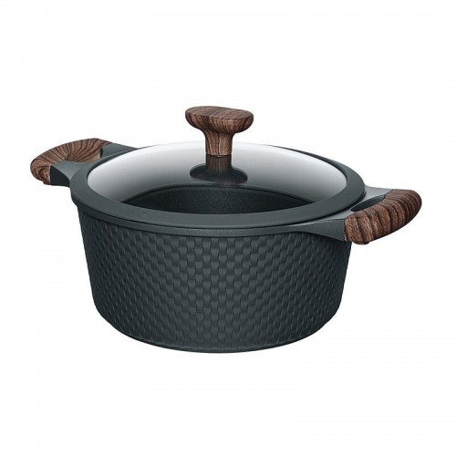 Resto Ran Black Casserole with Lid - Diameter 24cm Resto Ran Black Casserole with Lid - Diameter 24cm