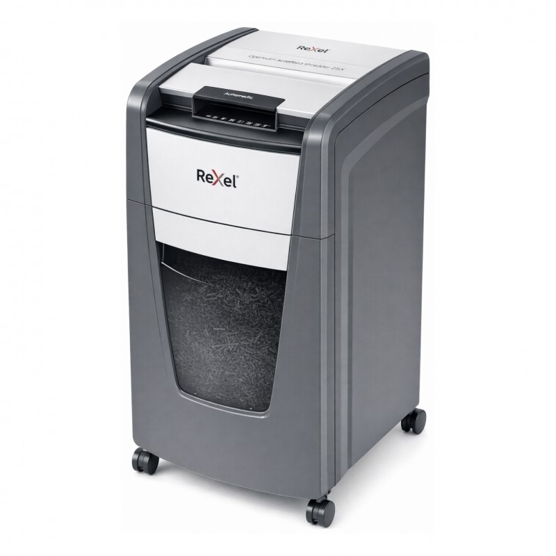 Rexel Optimum AutoFeed+ 225X Cross Cut Shredder, 225 Sheet Capacity Rexel Optimum AutoFeed+ 225X Cross Cut Shredder, 225 Sheet Capacity
