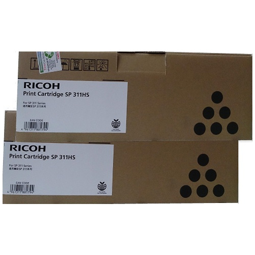 2 Pack Ricoh 407247 Genuine Toner Cartridges