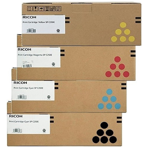 4 Pack Ricoh 407547-50 Genuine Toner Cartridges