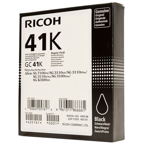 Ricoh 41K Black Genuine Ink Cartridge (405761)