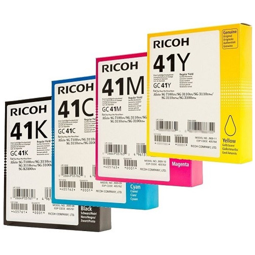 8 Pack Ricoh 41 Genuine Ink Cartridges (405761-4)