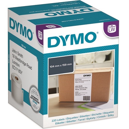 DYMO S0947420 White Small Shipping LabelWriter Label Roll - 59mm x 102mm, 1150 Labels