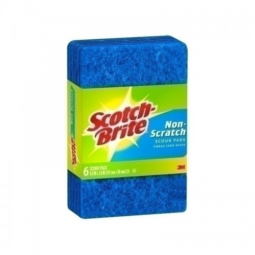 Scotch-Brite Blue Non-Scratch Scourer - 6-Pack - Box of 5 Scotch-Brite Blue Non-Scratch Scourer - 6-Pack - Box of 5